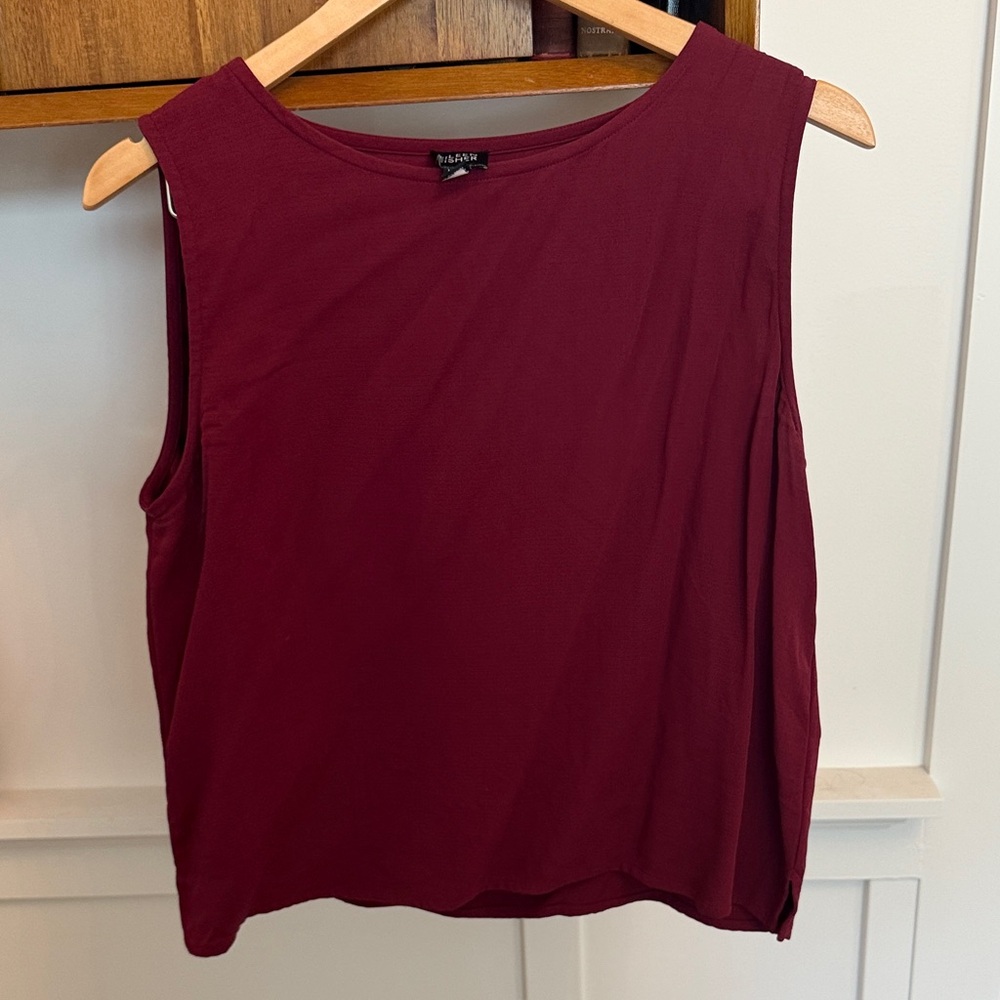Eileen fisher vintage Maroon Sleeveless Women's Top medium